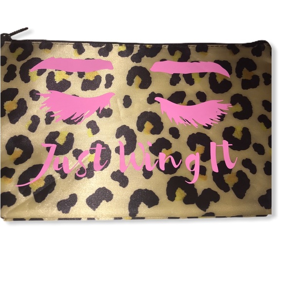 Leopard Print Eyelash Decal Makeup Bag